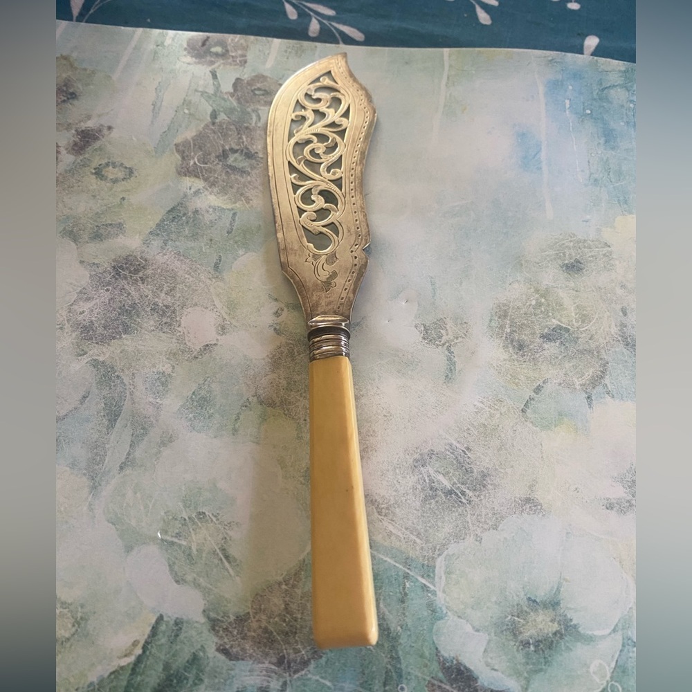 Antique Victorian Silver Plated Fish Knife